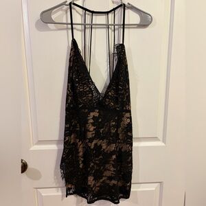 Tobi Black Lace Mini Dress
